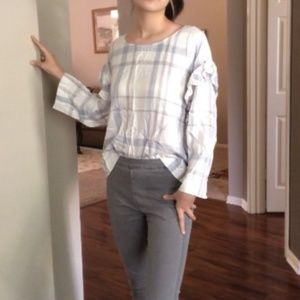 Striped Silk Blouse Office